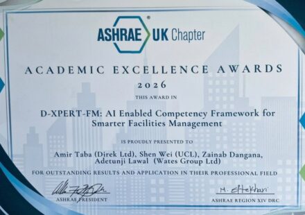 ASHRAE UK Chapter Academic Excellence Award 2026
